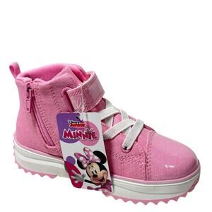 Disney Junior Minnie Mouse Toddler Girls High Top Sneakers Shoes Size/10